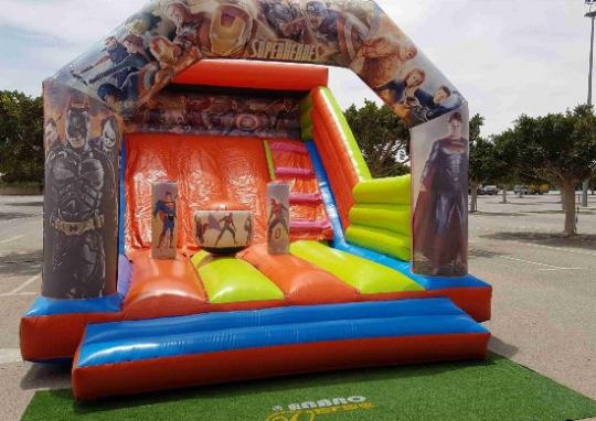 Hinchable Tobogán Superhéroes